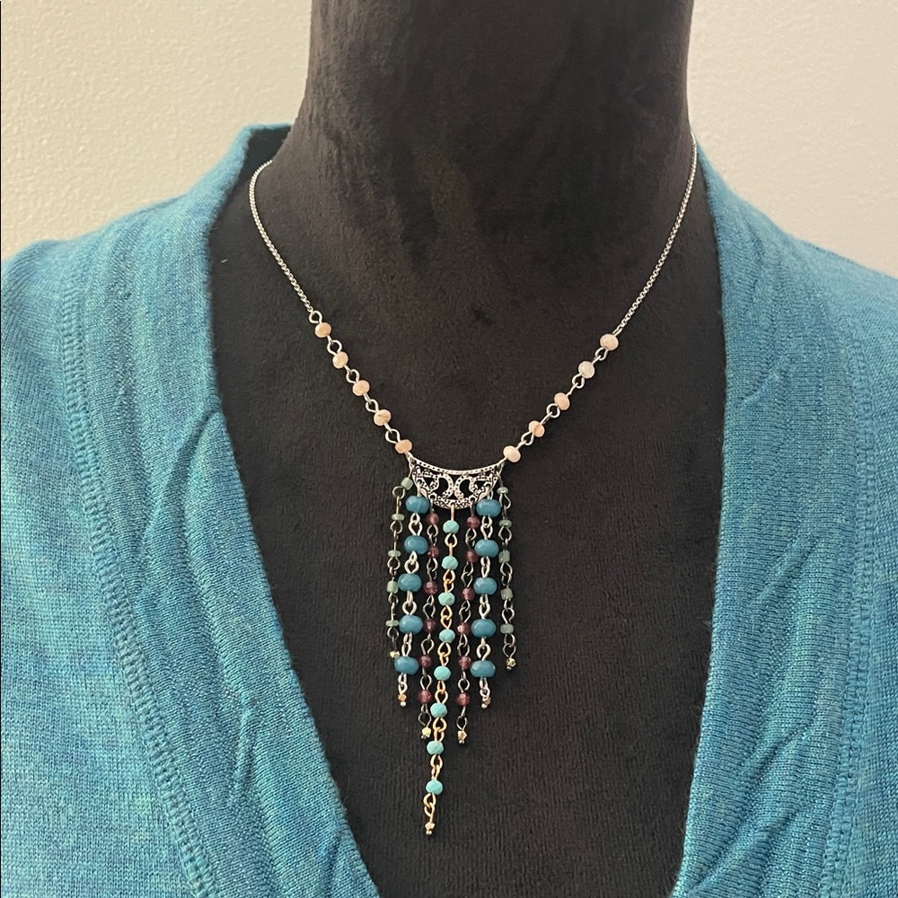 Natural Life Aqua and Pink Necklace